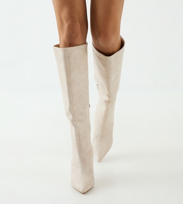 مس باب مس باب - بيج Knee length Boots