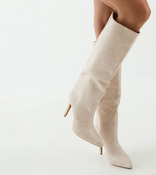 مس باب مس باب - بيج Knee length Boots