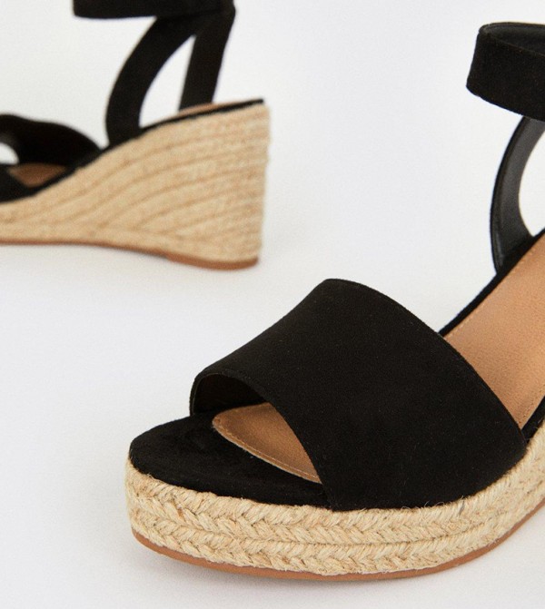 Dorothy Perkins  - Black Wedge Sandals