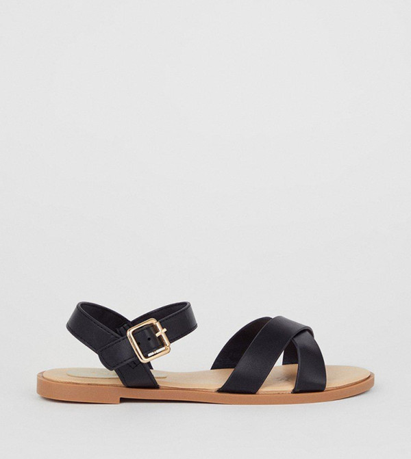 Dorothy Perkins  - Black Flat Sandals