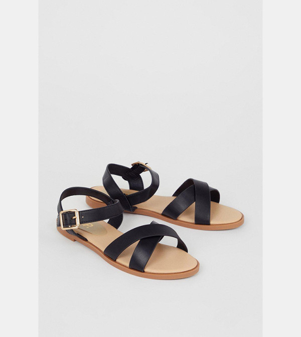 Dorothy Perkins  - Black Flat Sandals