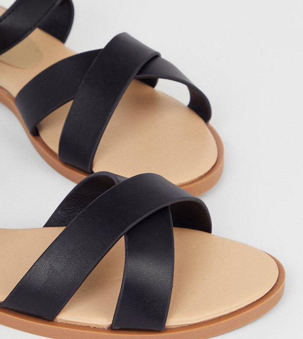 Dorothy Perkins  - Black Flat Sandals