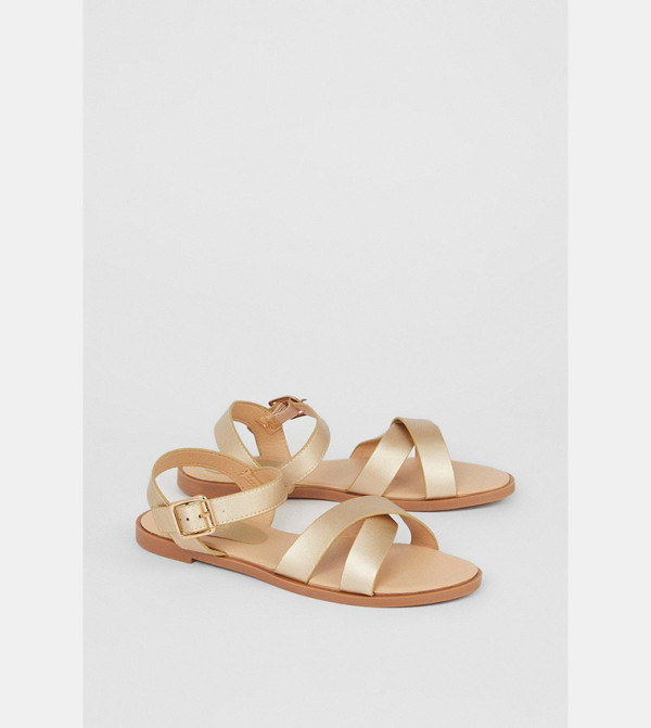 Dorothy Perkins  - Gold Flat Sandals
