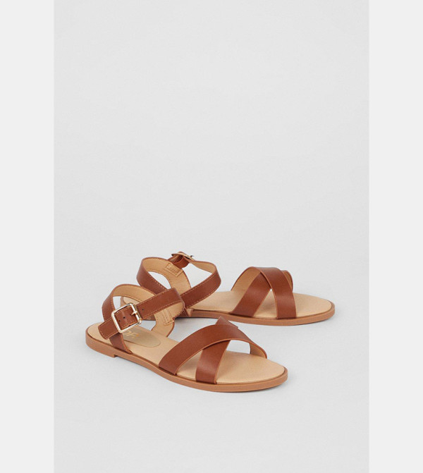 Dorothy Perkins  - Brown Flat Sandals