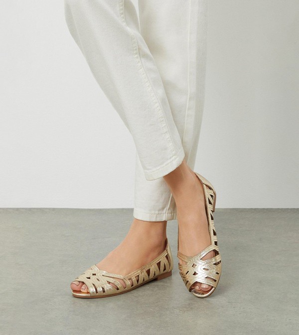 Dorothy Perkins  - Gold Ballerinas