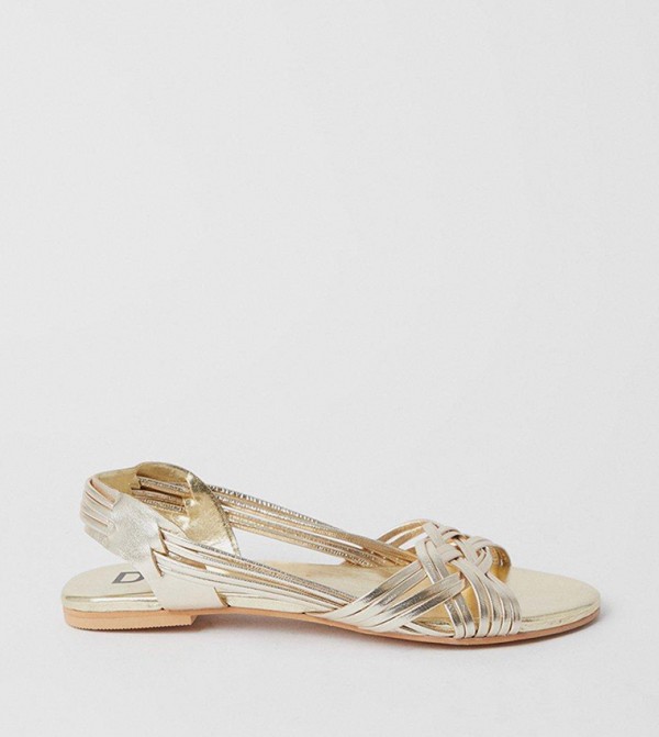 Dorothy Perkins  - Gold Flat Sandals