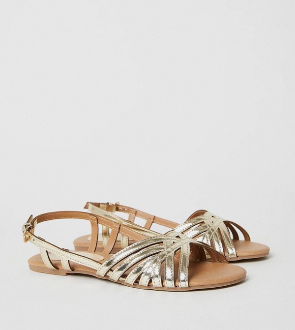 Dorothy Perkins Dorothy Perkins - Gold Flat Sandals