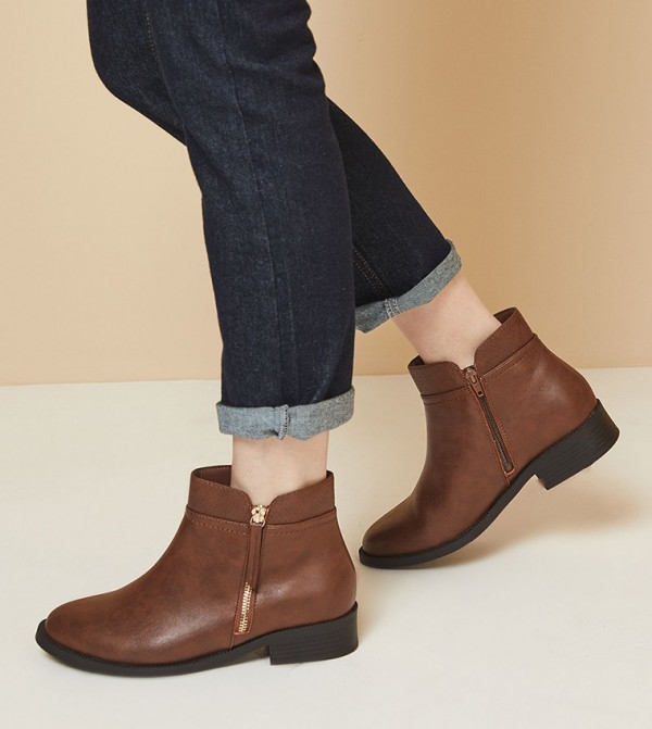 Good For the Sole  - Brown Ankle length Boots