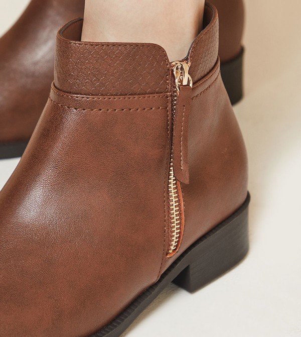 Good For the Sole  - Brown Ankle length Boots