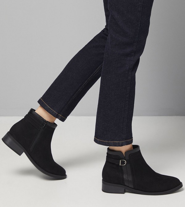 Good For the Sole  - Black Ankle length Boots