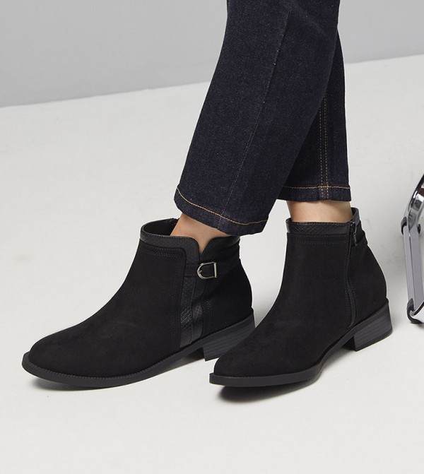 Good For the Sole  - Black Ankle length Boots