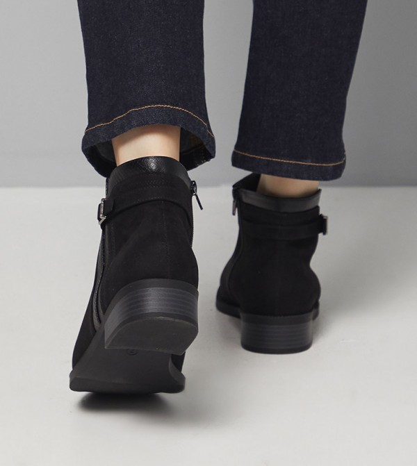 Good For the Sole  - Black Ankle length Boots