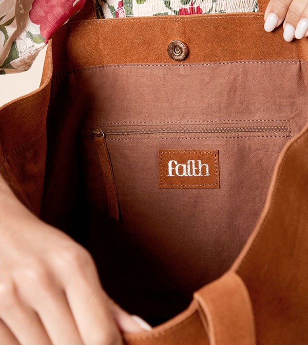 Warehouse Warehouse - Dark Tan Tote Bags