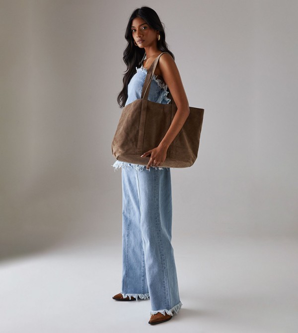 Warehouse Warehouse - Brown Tote Bags