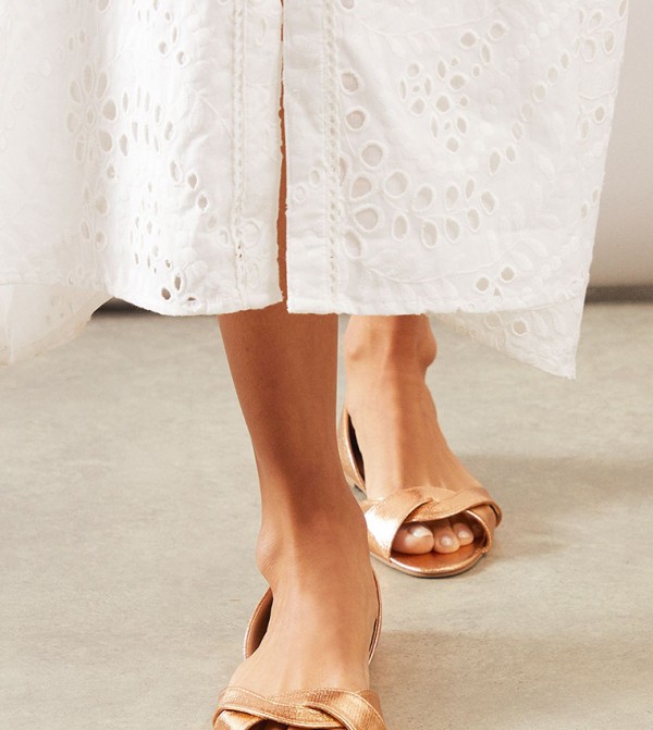 Dorothy Perkins  pool-party - Rose Gold Flat Sandals