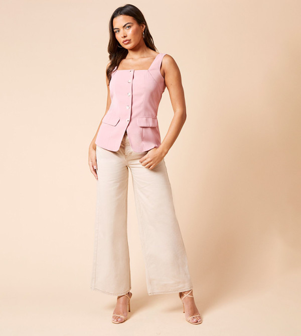 دوروثي بيركينز توبات بلا أكمام - وردي Sleeveless Tops