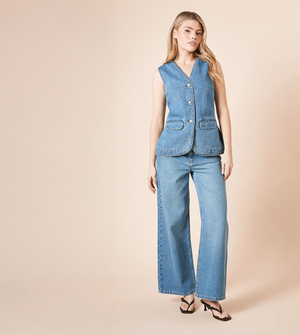 Dorothy Perkins  Jackets & Coats - Blue Waistcoats