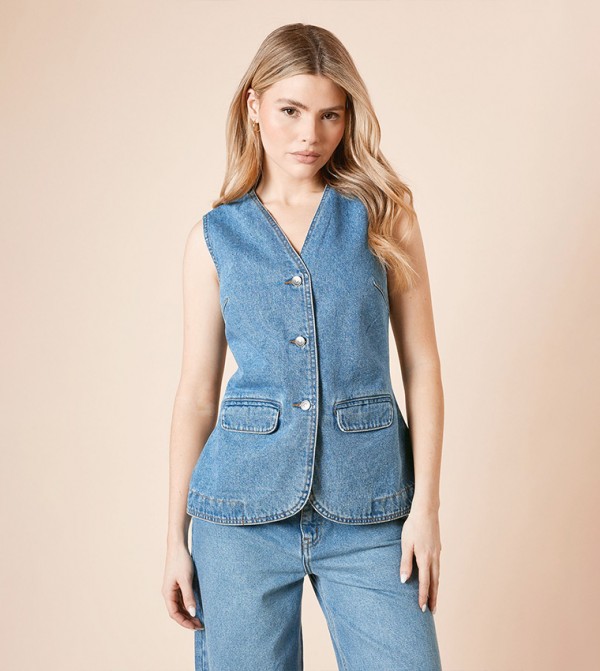 Dorothy Perkins  Jackets & Coats - Blue Waistcoats