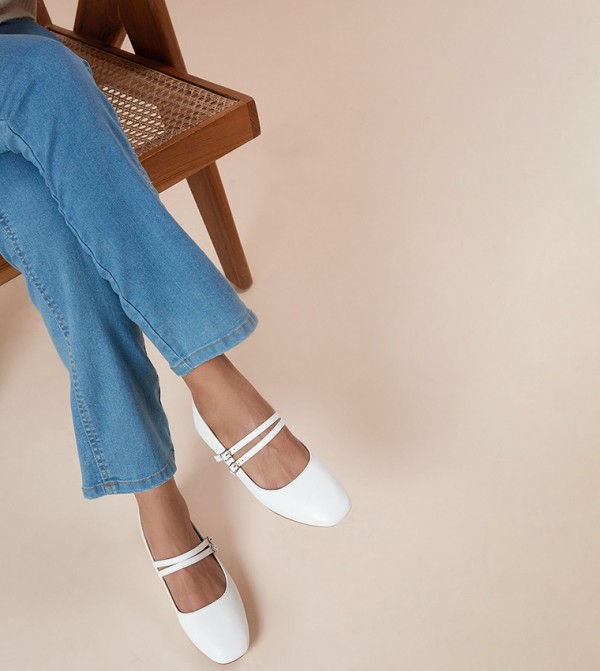Dorothy Perkins  Mary Janes - White Mary Janes