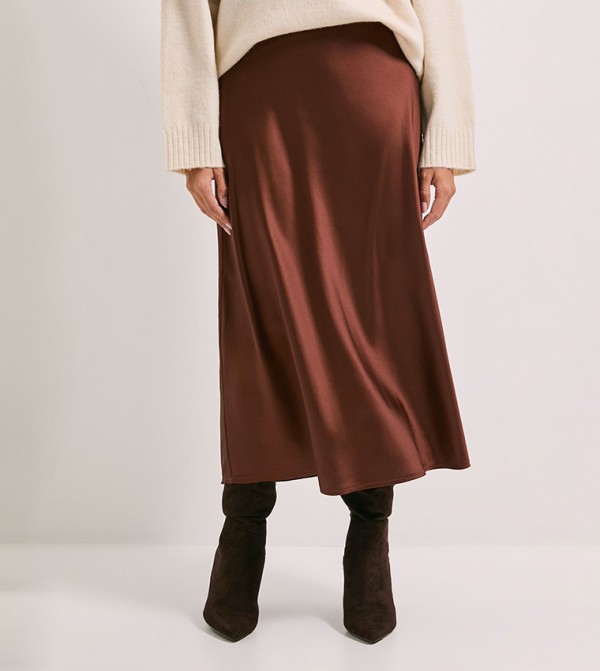 دوروثي بيركينز دورثي بيكينز - بني  Midi Skirts