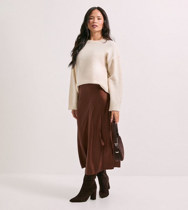 دوروثي بيركينز دورثي بيكينز - بني  Midi Skirts