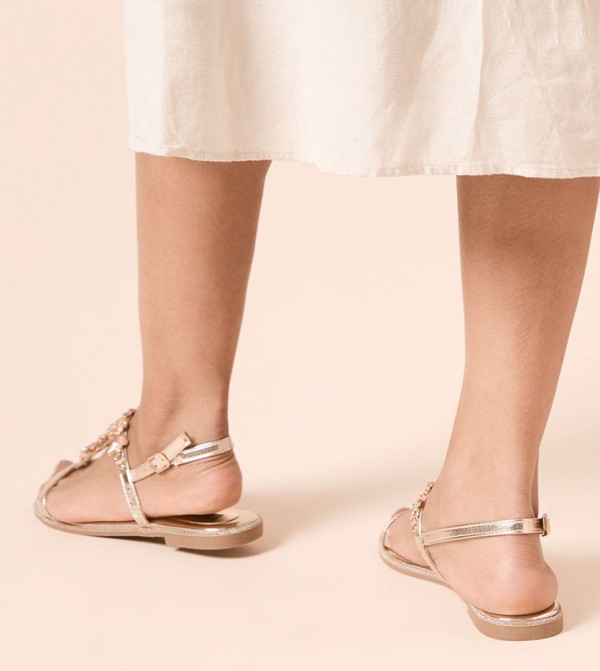 Dorothy Perkins Dorothy Perkins - Gold Flat Sandals