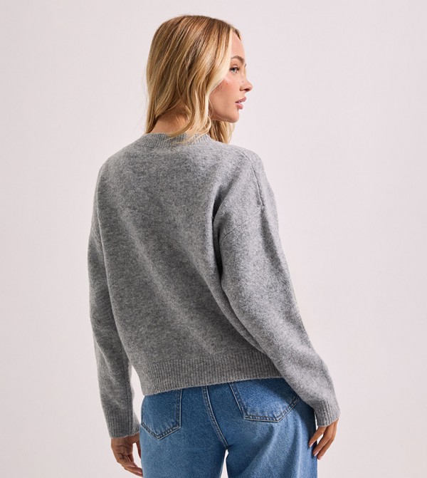 دوروثي بيركينز دورثي بيكينز - رمادي Round Neck Sweaters