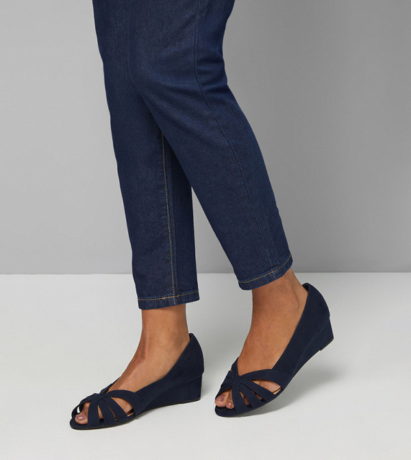 Good For the Sole - Navy Wedges