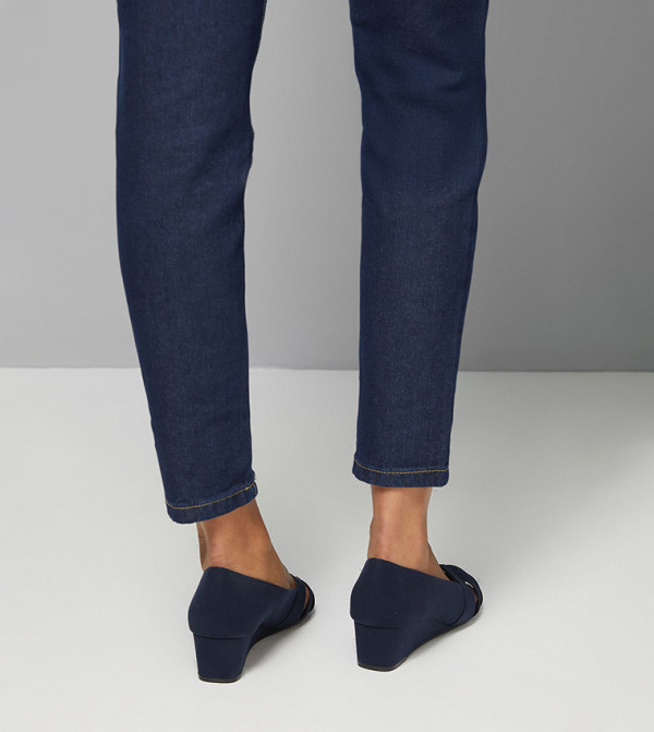 Good For the Sole - Navy Wedges