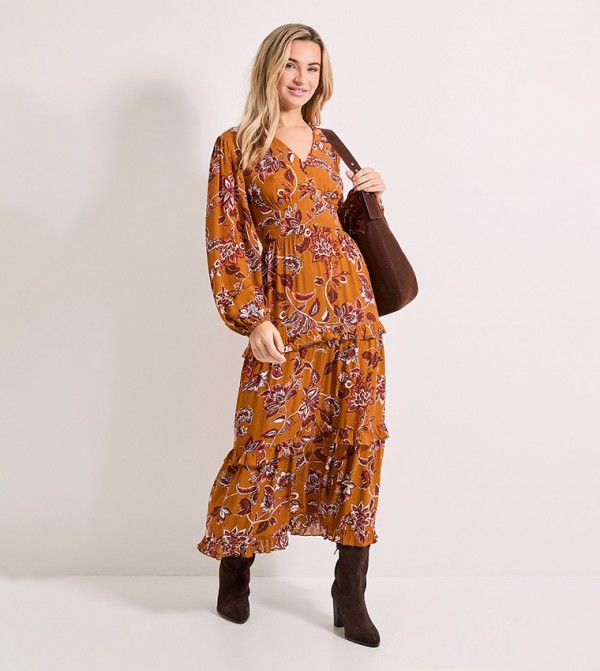 Dorothy Perkins Dresses - Orange Midi Dresses