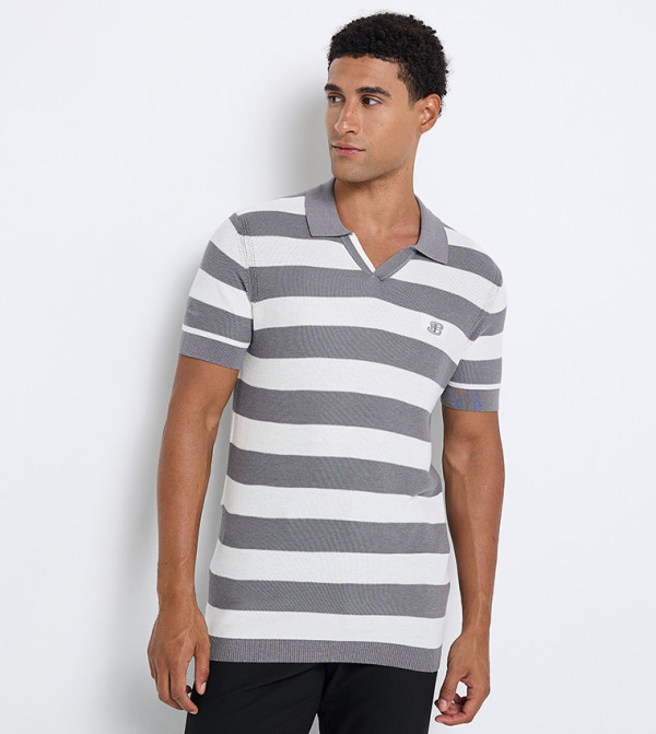 Ben Sherman Clothing - Grey Polo T-shirts