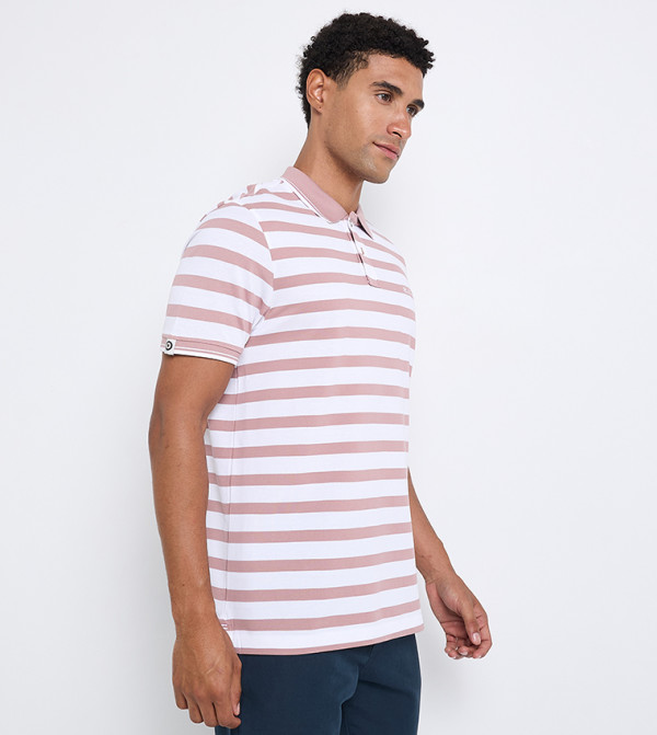 Ben Sherman  Clothing - Pink Polo T-shirts