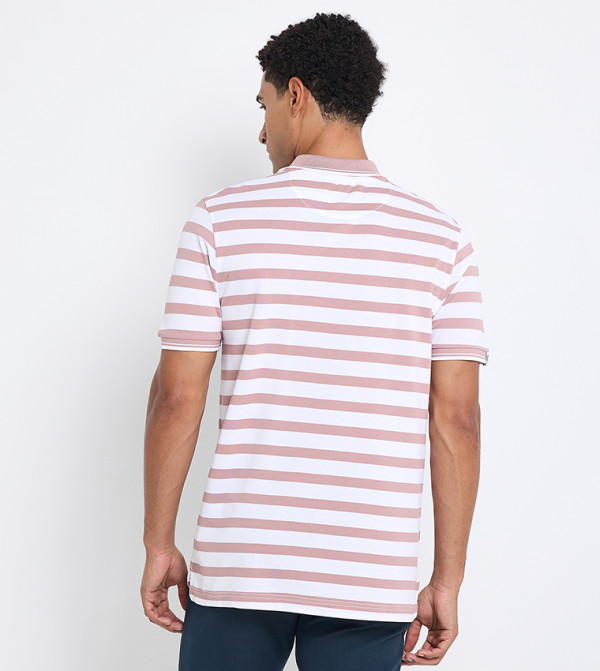 Ben Sherman  Clothing - Pink Polo T-shirts