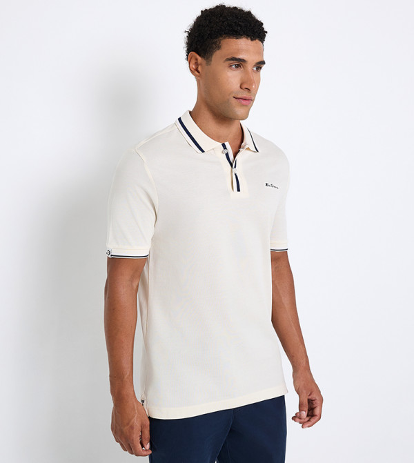 Ben Sherman  T-Shirts - White Polo T-shirts