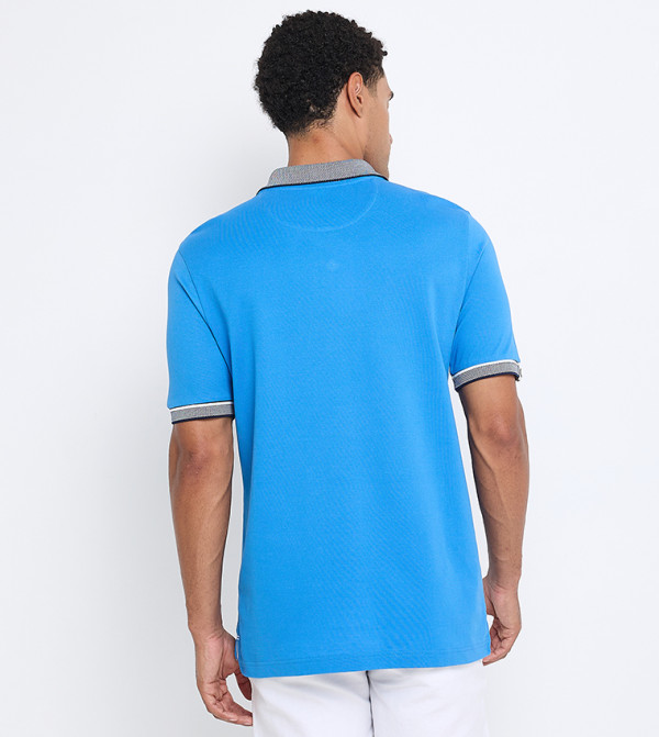 Ben Sherman  Clothing - Blue Polo T-shirts