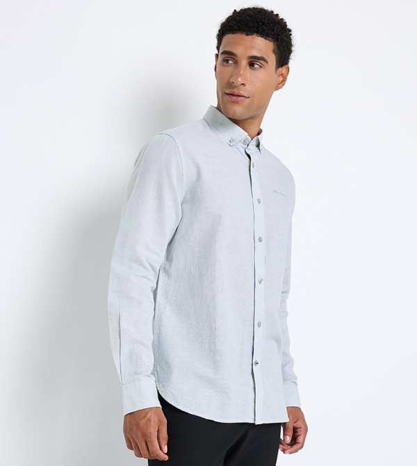 بن شيرمان بن شيرمان - أزرق قميص كاجوال 