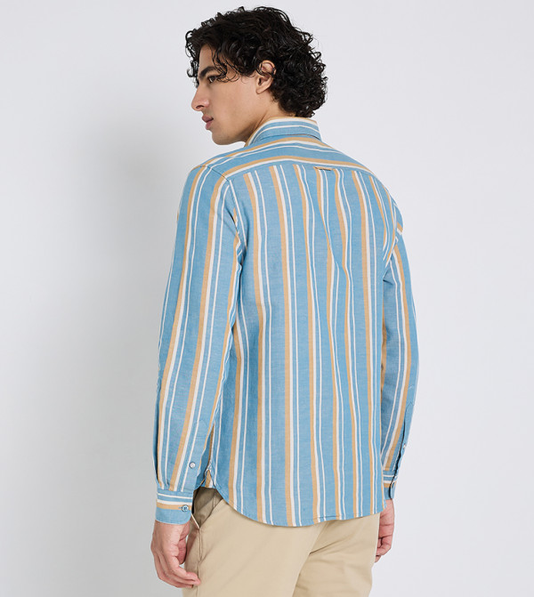 بن شيرمان بن شيرمان - أزرق قميص كاجوال 