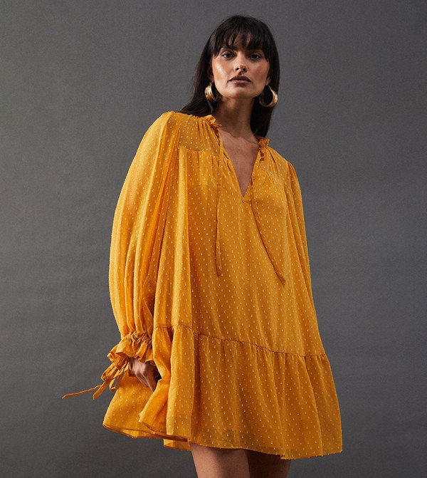 Warehouse  Dresses - Yellow Mini Dresses