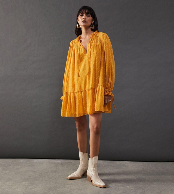 Warehouse  Dresses - Yellow Mini Dresses