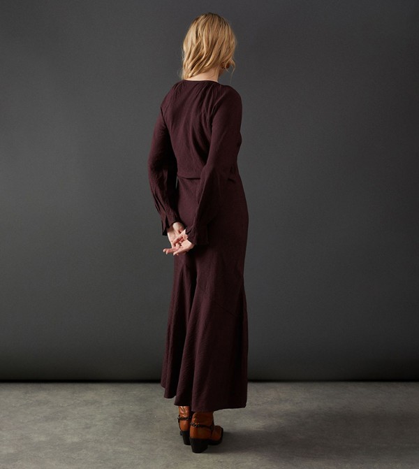 Warehouse  Dresses - Brown Maxi Dresses