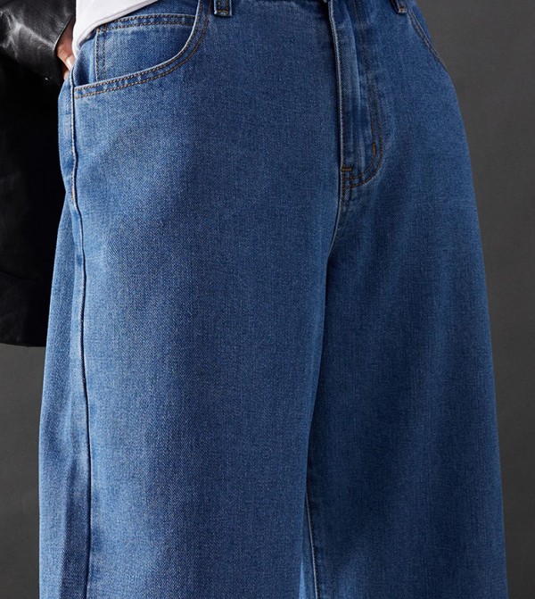 Warehouse Warehouse - Blue Wide Leg Jeans