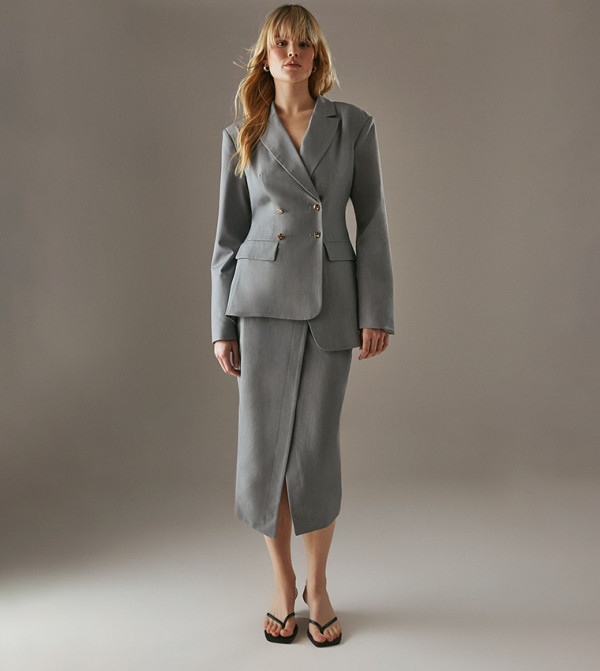 Warehouse - Outlet Warehouse - Outlet - Grey Midi Skirts