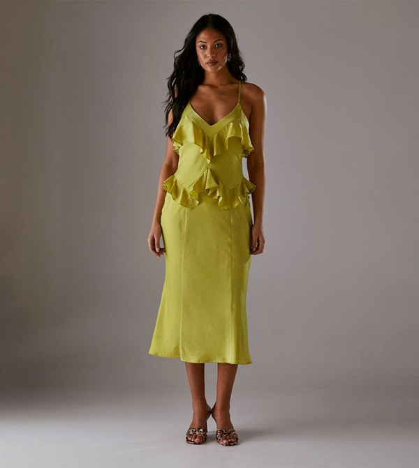 Warehouse Warehouse - Yellow Midi Dresses
