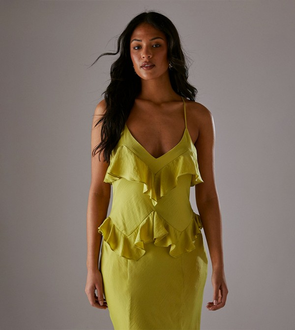 Warehouse Warehouse - Yellow Midi Dresses