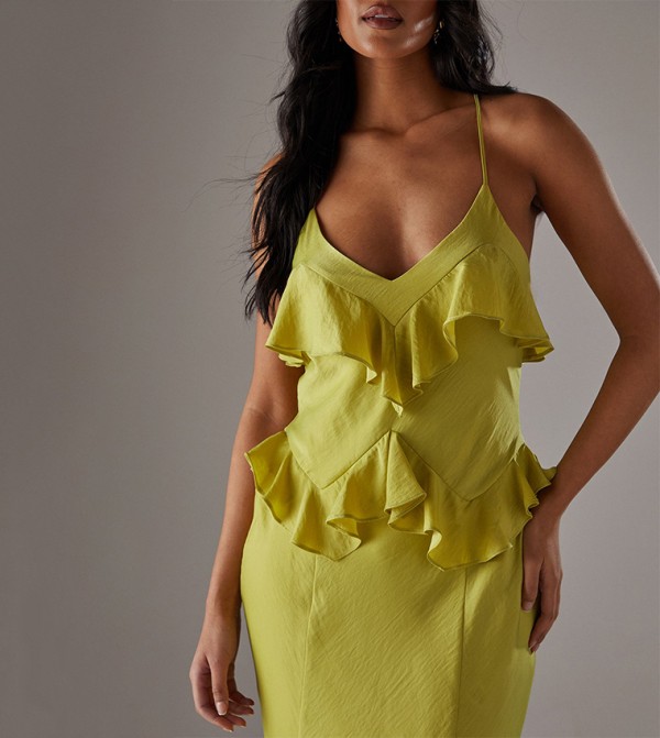Warehouse Warehouse - Yellow Midi Dresses