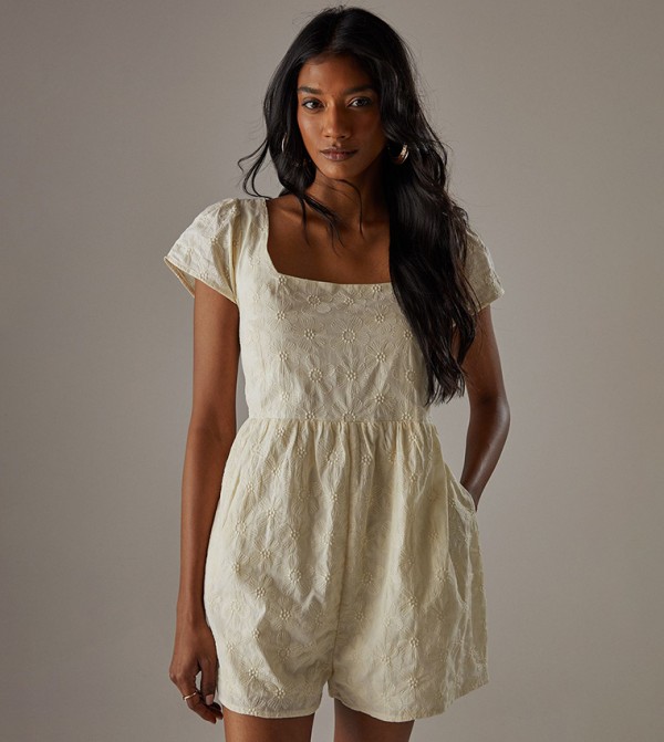 Warehouse  Playsuits - Beige Playsuits