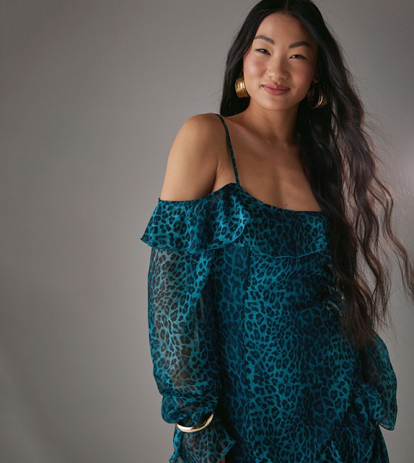Warehouse Warehouse - Teal Casual Dresses