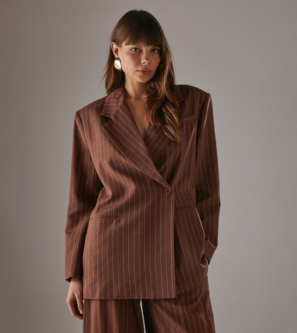 Warehouse Warehouse - Dark Brown Blazers