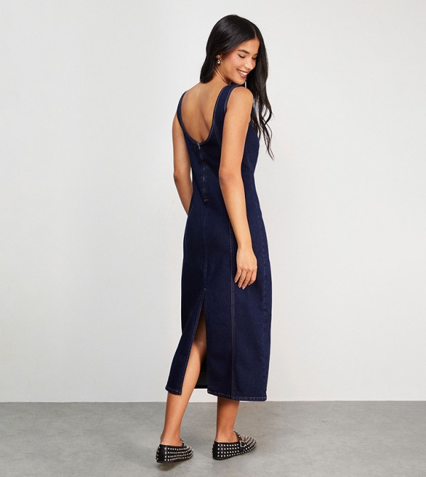 Warehouse Warehouse - Blue Midi Dresses