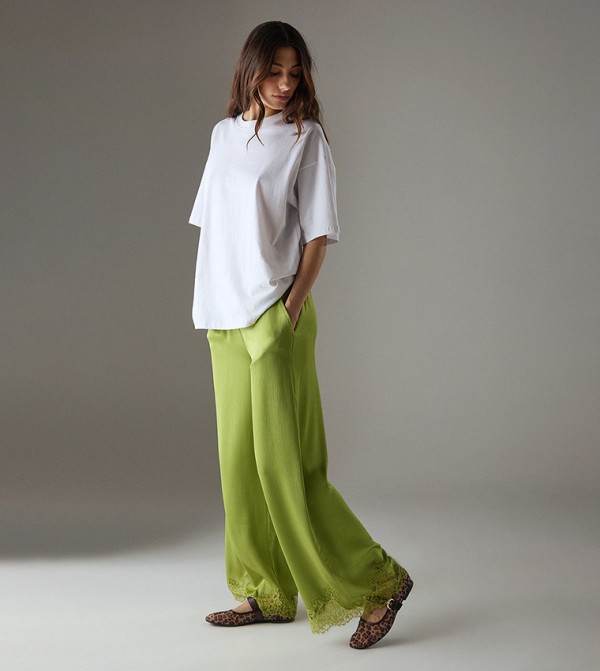 Warehouse  Pants & Leggings - Green Casual Pants